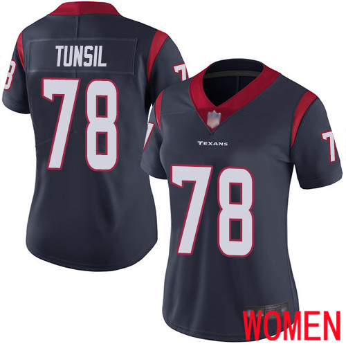 Houston Texans Limited Navy Blue Women Laremy Tunsil Home Jersey NFL Football #78 Vapor Untouchable